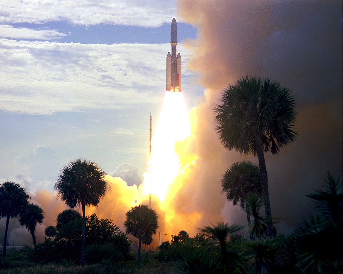 Viking 1 launched on August 20, 1975, aboard a Titan IIIE-Centaur vehicle.