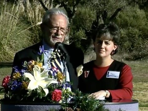 Speakers at a Celestis memorial service