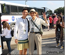 Heritage Flight families touring NASA-KSC