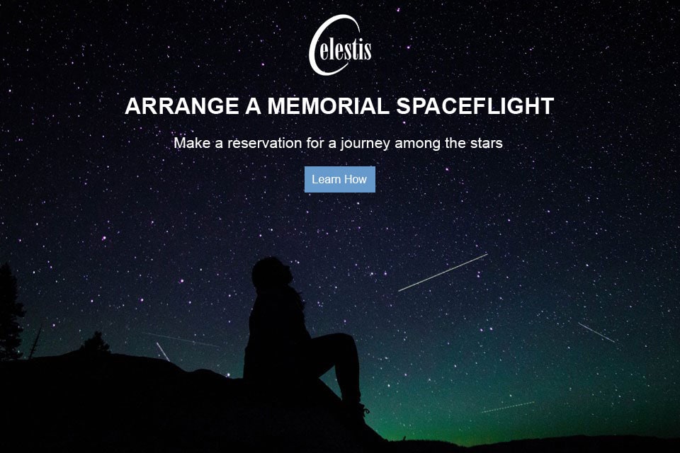Contact Celestis to arrange a memorial spaceflight