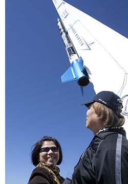 Celestis family members on the launch pad