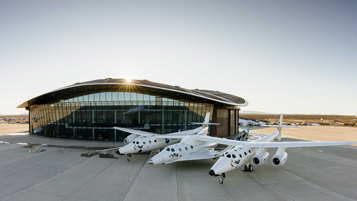 The Virgin Galactic Spaceflight System at Spaceport America.