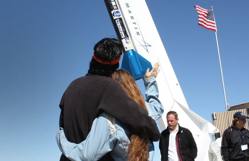 couple before a Celestis Spaceflight launch