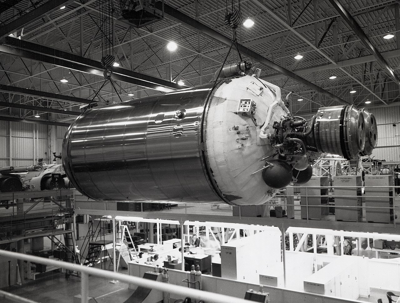 An early Centaur stage being assembled in 1962
