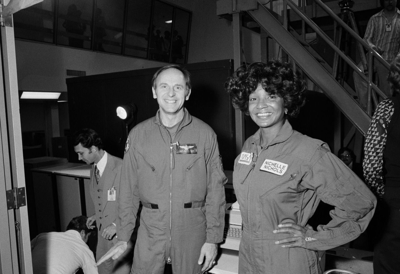 NASA astronaut Alan Bean and Star Trek's Nichelle Nichols