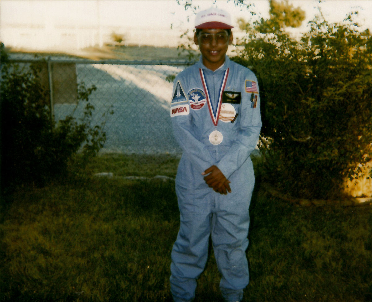 Gabriel Varela in his Space Camp flight suit. Image Credit: Gabriel Varela