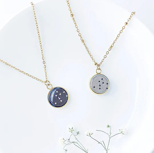 solar system map necklace