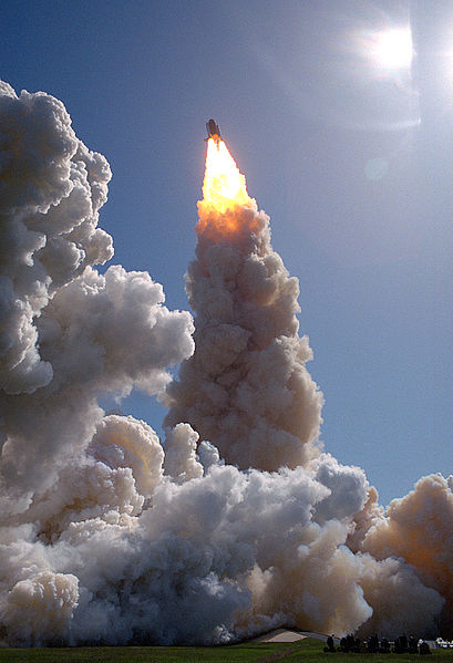 The Space Shuttle Columbia and her crew of six lifted off from PAD 39B at 1:09 p.m. EDT, on a ten-day mission