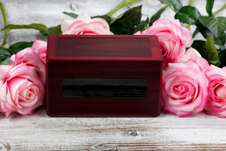 cremation box with cremains that can be used for memorial spaceflight tribute